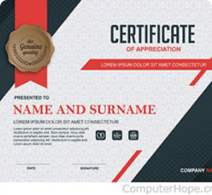 Certificates